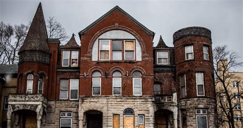 Hand-chiseled limestone bricks were brought in from South Bend and Louisville to make the sturdy 18-inch thick walls. . Abandoned mansions in omaha